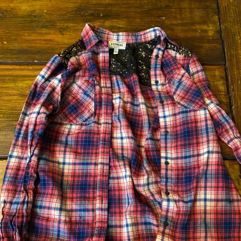 Express Flannel with Sequin Back